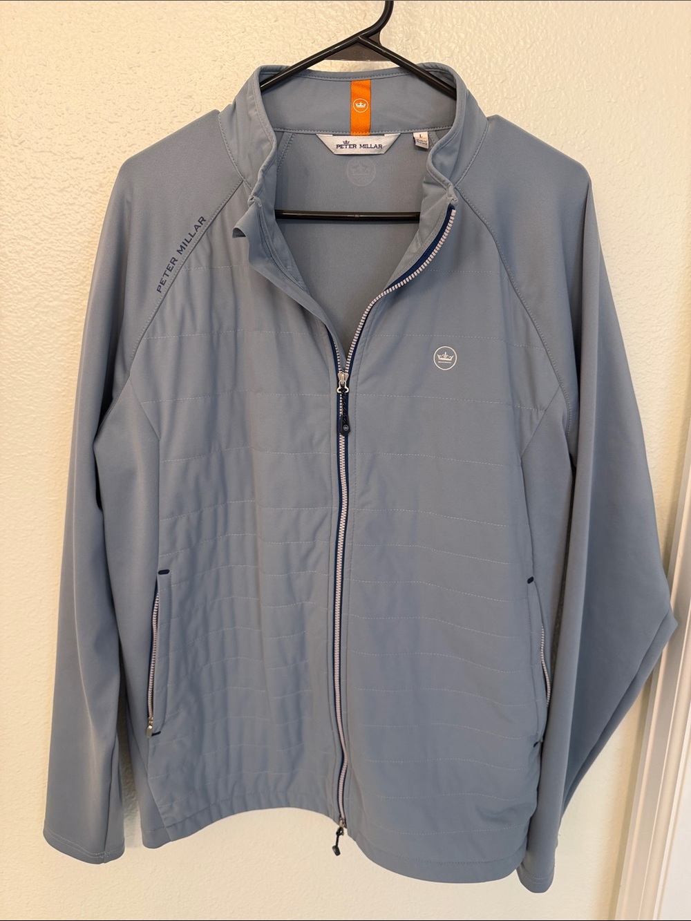 Peter Millar Hyperlight Merge Men’s L Full Zip Golf Jacket 4-Way Stretch